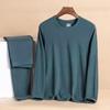 Ropa interior térmica de otoño e invierno para hombre, traje de terciopelo de doble cara con autocalentamiento, ropa de otoño para jóvenes y de mediana edad, pantalones, camisa de fondo