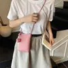 Bolsa Pequena Transversal Simples Estilo Novo Verão 2025, Mini Bolsa de Ombro Fashion para Caminhada, Bolsa de Celular de Nicho Texturizada
