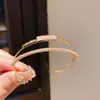 Pulsera Abierta de Doble Capa Geométrica Ovalada Cuadrada con Circonita Retro Francesa Joyería de Nicho de Moda de Lujo Ligero