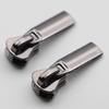 Cabezal de cremallera de metal, cierre de resina de nailon y metal, lengüeta para tirar, cremallera de cuero para equipaje, venta al por mayor