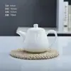 Bule de Chá de Porcelana Branca Pura Cerâmica Chaleira de Água para Catering Chaleira de Alta Temperatura Doméstica Bule de Chá de Hotel Chaleira de Água Grande e Pequena para Hotel Restaurante