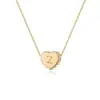 Amazon Transfronterizo Nuevo Diseño Collar con Forma de Corazón Collar de 26 Letras Moda para Mujer Versátil Regalo de Cumpleaños