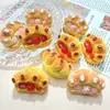 Juguetes de Comida de Resina, Pan de Fresa Simulado, Pasadores Hechos a Mano DIY, Bolsas Ciega para Casa de Muñecas, Adornos Pequeños para Juego Imaginario, Accesorios al por Mayor