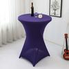 Funda de Mesa de Cóctel Elástica de Color Sólido de Alta Gama Personalizada Transfronteriza Cubierta de Mesa de Bar de Cuatro Patas Decoración para Banquetes Hotel Boda