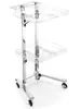 Carrito de peluquería de acero inoxidable, carrito de estilismo popular, carrito de herramientas para peluquería, carrito para permanentes y tintes de peluquería, acrílico