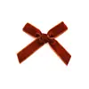Accesorios de Moño de Terciopelo de 1 cm Accesorios para Ropa de Terciopelo Accesorios de Vestimenta Hechos a Mano DIY Cajas de Regalo de Navidad Accesorios Flockados