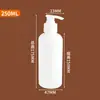 Frasco de Loção Branco Tipo Pump Desinfetante para Mãos Recarga de Frasco Sérum Shampoo Líquido Frasco de Plástico para Apertar Loção