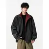 Chamarra Bomber con Cuello Alto Tie-dye Mate Transfronteriza Tendencia Hombres Primavera/Otoño 2026 Corta Elegante Silueta Holgada Chamarra de Marca de Tendencia