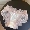 Ventas Directas de Fábrica Superventas Transfronterizos Calzones de Encaje Fino para Mujer Sexy Lazo en la Entrepierna Adolescente de Tiro Bajo Triángulo