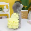 Vestido Princesa Fino para Pet Primavera/Verão Roupa para Cachorro e Gato para Poodle Cachorros Pequenos 23 Cor Doce Saia em Camadas
