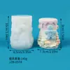 Molde de Vela Homem-Gengibre de Cilindro de Resina de Cristal DIY Molde de Sabão Artesanal Molde de Silicone para Vela Aromaterapia Molde de Gesso