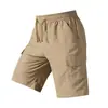 Tallas Grandes TransfronterizasPantalones Cortos de Trabajo para Hombre Talla Grande, Pantalones de Cinco Puntos Finos de Secado Rápido para Verano, Pantalones Cortos Deportivos Casuales Rectos Sueltos
