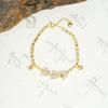 Pulseira Popular de Ouro Areia Vietnamita, Ouro Quebrado Retrô, Algumas Gotas de Óleo, Pulseira Cubo de Açúcar Corte Oblíquo Borboleta, Joia Duradoura