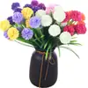 Flor de hortensia artificial de 7 cabezas flor de seda flor de plástico flor para exterior macizo de flores maceta surco para flores decoración exterior centro comercial flor decorativa