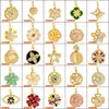 Moda Joker DIY Semiacabado Microincrustado Chapado en Cobre Accesorios de Girasol Accesorios Populares Europeos y Americanos Colgantes de Estrella