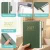Planeador de tapa dura transfronterizo 2027, agenda de tapa dura A5, cuaderno de registro de autodisciplina para el trabajo y el estudio