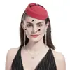 Noiva Coreana Comissária de Bordo Chapéu Alto Grampo de Cabelo Acessórios de Cabelo Laço de Pérola Chapéu de Presente para Senhora Véu Europeu e Americano Amazon