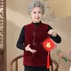 Chaleco Jacket Estilo Chino Otoño para Mamá 2026 Estilo Nuevo Mujeres de Mediana Edad y Mayores Festivo Abuela Nuevo Estilo Chino Traje Tang Chaleco