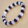 Pulseira de cristal de 8mm comércio exterior pulseira mais vendida pulseira de joia de cristal preto e branco pulseira simples entrega em peça única
