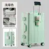 Equipaje Estudiante Universitario Marco de Aluminio Caja de Contraseña USB Multifunción Rueda Universal Gran Capacidad Maleta Trolley Maleta para Hombre y Mujer
