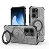El Nuevo Modelo es Adecuado para Oppo Reno14Pro Funda Magnética con Anillo para Teléfono Reno 13 Funda Protectora Anticaídas con Airbag