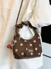 Yue Zi 2026 Otoño Temprano Bolso Nuevo de Lunares Bolso de Mano Fresco con Pliegues de Moda Bolso de Hombro Cruzado Popular para el Día a Día