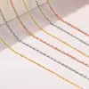 Aço Titânio Cruz em O Acessórios DIY Produto Semi-acabado Corrente Osso de Cobra Chopin Espaçador Caixa de Contas Corrente Lisa Corrente Única Atacado