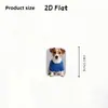 Cachorro Lindo con Suéter Azul Protector de Cable de Datos Acrílico 2D, Antirotura, Datos para Teléfono Móvil Tipo-C