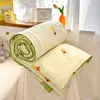 Colcha de Verano de Gasa de Doble Capa con Estampado de Dibujos Animados Clase A, Colcha para Cama Doble, Colcha de Verano Amigable con la Piel, Colcha para Aire Acondicionado, Colcha de Regalo, Venta al por Mayor