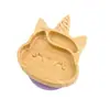 Set de Vajilla de Bambú para Bebé con Formas de Animales de Dibujos Animados, Plato para Comida Complementaria Infantil, Plato Dividido para Comer Bebé
