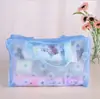 Bolsa de cosméticos floral de PVC à prova d'água para casa e viagem, bolsa de armazenamento para produtos de higiene pessoal e banho, atacado