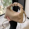 Bolsa de Mão com Listras Verticais Texturizadas Novo Estilo Outono 2026 Alça Única Plissada Bolsa Transversal Estilosa Versátil para Mulheres Venda por Atacado