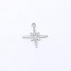Campana de Viento de Cristal INS Atrapasueños Colgante Decorativo DIY Accesorios de Joyería de Cobre Plata Estrella Luna Círculo Accesorios