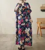 Novo Vestido Longo Estampado Gola V Estilo Boho 2026, Saída de Praia Solta com Proteção Solar, Vestido para Férias na Praia