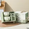 Muguete Creativo Pequeño Regalo Cerámica Tazón Vajilla Set Regalo de Agradecimiento Práctico Recuerdo Evento Regalo Promocional con Impresión de Logo
