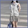 Cárdigan Tejido Chaleco Uniforme JK Chaleco Japonés Color Sólido Estilo Academia Primavera y Otoño Suelto Combinable Básico Suéter