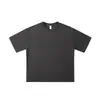 Camiseta Europeia Transfronteiriça 260g Manga Curta Algodão Puro Corte Solto Oversized Tendência Marca Masculina Ombro Caído com Estampa