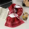 Cachecol de Tricô Vermelho de Ano Novo e Natal para Mulheres, Inverno Quente, Proteção para Orelhas, Chapéu de Lã, Proteção contra Frio, Proteção para Pescoço, Lenço Pequeno