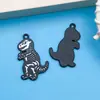 Mezcla de 8 Animales Dinosaurios Herbívoros Lindos de Dibujos Animados Colgante de Aleación de Zinc Accesorios de Joyería para Pulsera DIY Collar Llavero