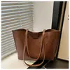 Bolsa Grande de Couro Wax Retro para Mulheres 2026 Nova Moda Bolsa de Ombro para o Dia a Dia Bolsa Tote de Ombro Transfronteiriça Tendência