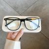 Qianai nuevo marco de gafas de alta calidad para mujer Corea del Sur celebridad de Internet moda marco grande gafas anti-luz azul venta al por mayor