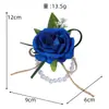Flor de Pulso para Noiva de Casamento ao Ar Livre Estilo Floresta, Pulseira de Pérolas para Madrinha Estilo Europeu, Flor Artificial para Registro de Casamento, Flor de Mão para Casal
