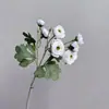 Camelia Artificial de Terciopelo de 7 Cabezas, Peonía Falsa, Accesorios de Boda, Decoración del Hogar, Lisianthus Multicapa, Camelia Lirio de Rocío