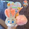 Pingente de porta-moedas de pelúcia autêntico de Zootopia, chaveiro fofo de cabeça de animal, bolsa para guardar fones de ouvido, pequeno presente