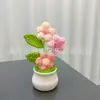 Árbol de hojaldre de lana con acabado transfronterizo, planta pequeña tejida a mano en lana, decoración de oficina, decoración de coche, pequeño regalo