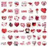 53 nuevos stickers de graffiti para el Día de San Valentín atmósfera romántica de vacaciones decoración para teléfono móvil patineta película de corte stickers impermeables