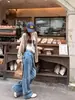 Estilo 5530# Jeans O Rei das Calças desta edição! Jeans Reto de Algodão de Alta Contagem Lavado Vintage Jeans de Perna Larga Desconstruído
