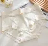 Ropa interior de algodón puro antibacteriana 7A para mujer, de cintura media, sin costuras, clase A, algodón para bebé, ropa interior sin costuras, transpirable, amigable con la piel, bragas para mujer