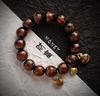 Pulseras de esmalte de color gris fragante Zibo Boshan pulsera de método antiguo joyería de múltiples tesoros para hombres y mujeres bestia devoradora de oro cuentas de vidrio de colores al por mayor