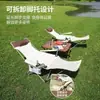 Silla de Exterior Descanso para el Almuerzo Reclinable Doble Propósito Portátil Silla de Playa para Exteriores Estilo Camping Silla con Respaldo Silla Individual Plegable Cama